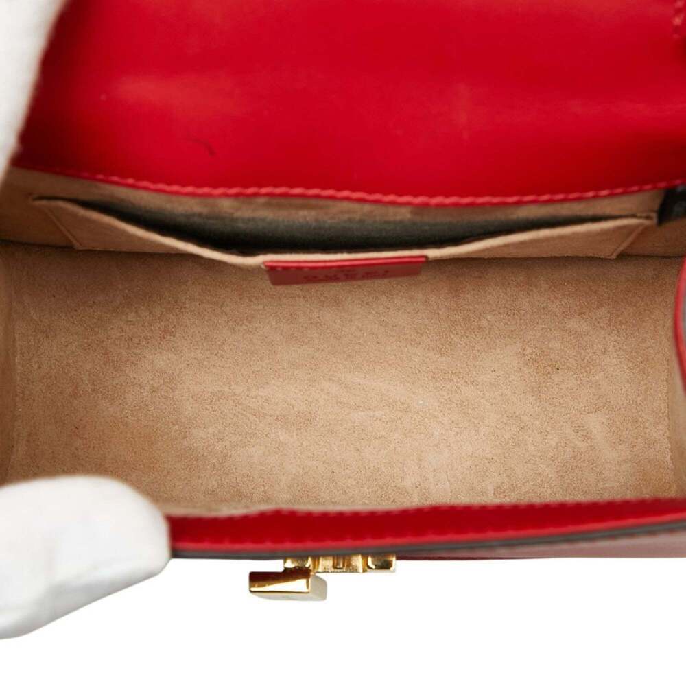 GUCCI Red Leather Sylvie Shoulder Bag - Picture 10 of 12